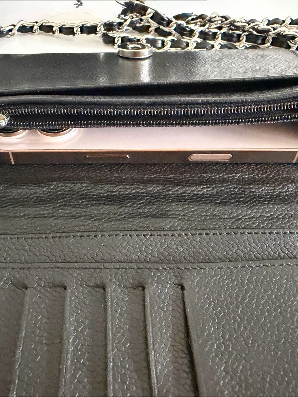 CHANEL quilted caviar